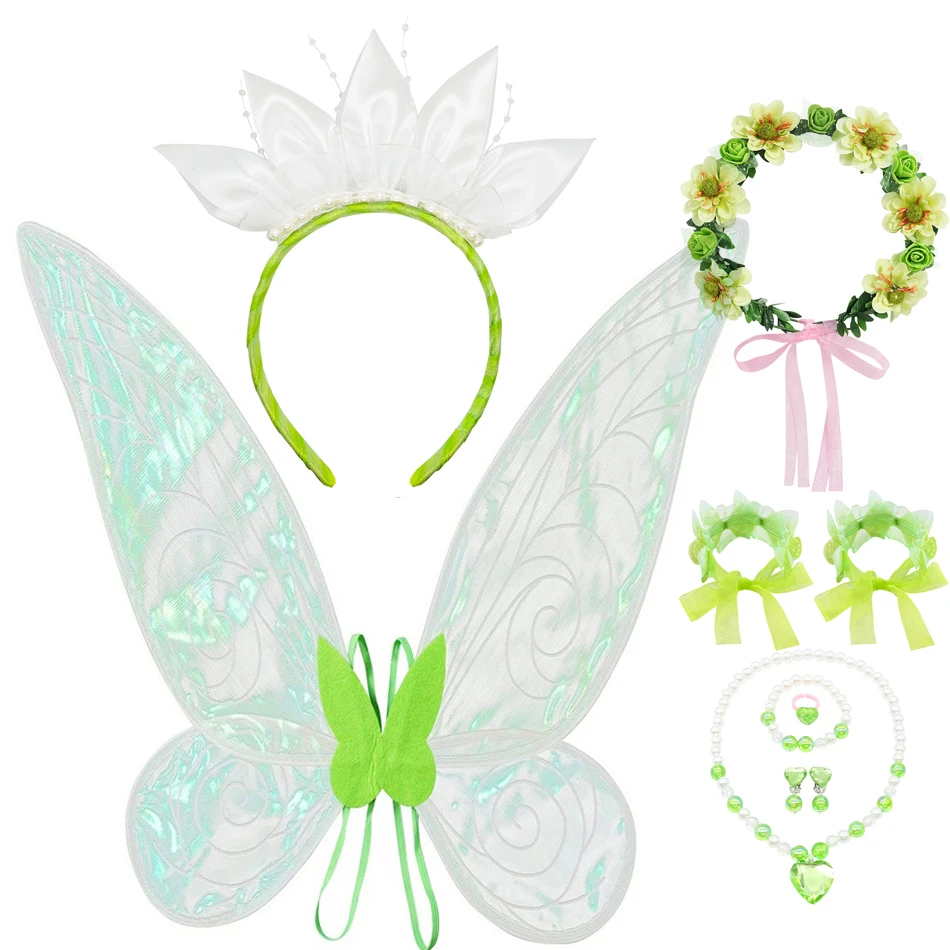 Tiana Fancy Girls Princess Costume Kid Carnival Dress Cosplay Floral LED Light Up Clothing Halloween Girls Christmas Party 2-11T