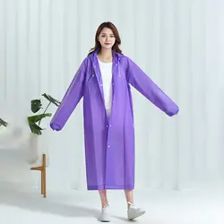 Unisex Waterproof Hooded Rain Poncho (PURPLE)