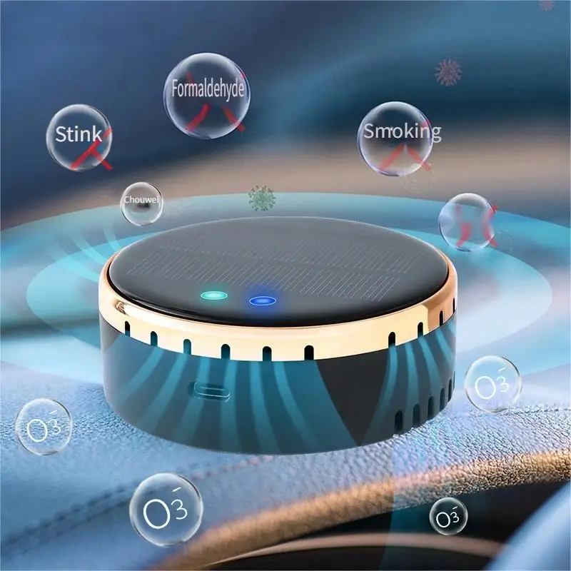 Air Purifier Solar powered car air purifier for deodorization and purification of cigarette smoke odor