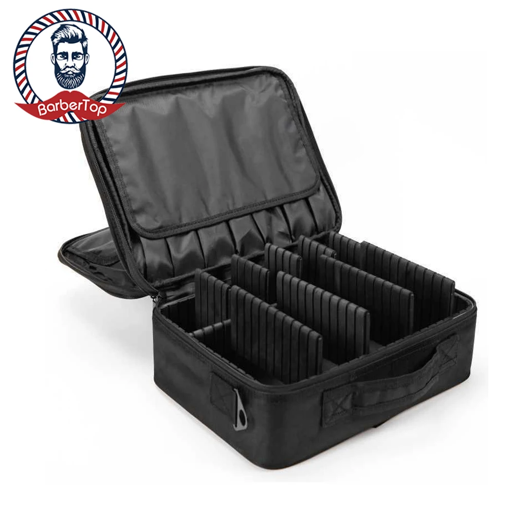 

Portable Travel Makeup Tools Storage Case Multifunctional Large Capacity Hairdressing Supply Bag with Adjustable Shoulder Strap