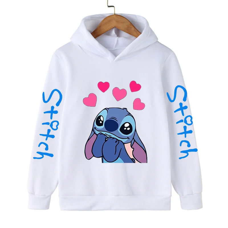 Funny Clothes Christmas Disney Stitch Hoodie Children Cartoon  Kid Girl Boy Lilo and Stitch Sweatshirt Hoody Baby Casual Top 6