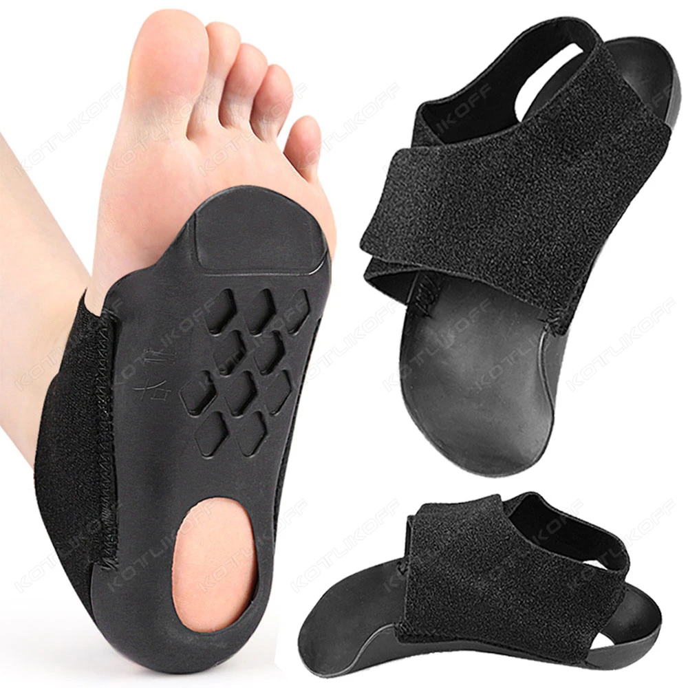 Gepolsterte weiche elastische Pads, Fußgewölbe-Stützhüllen, Stoff-Bogen-Socken zur Schmerzlinderung bei Plattfüßen, Plantarfasziitis, Fersenpolster – Detail 1