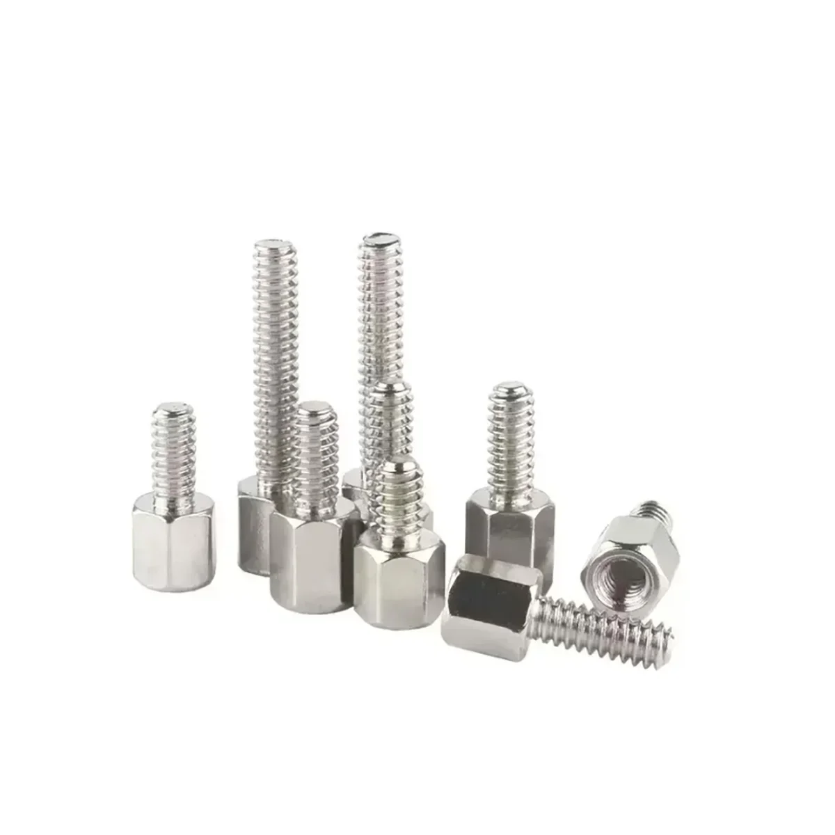 English Nickel Plated Hexagonal Copper Screw For Computer Case Graphics Card Vga Connector Db Head Serial Port Screw # 4-40 Computer Screws
