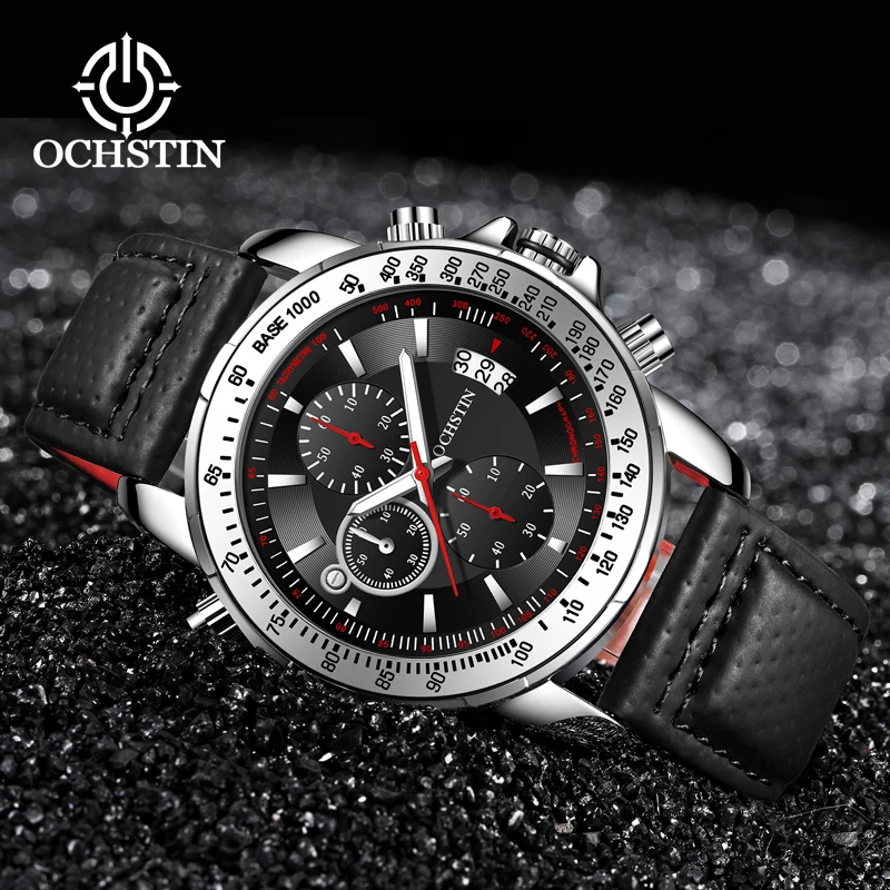 Ochstin 2024 New Personalized Trend Pilot Series Original Multi functional Quartz Movement Watch Men's Quartz Watch