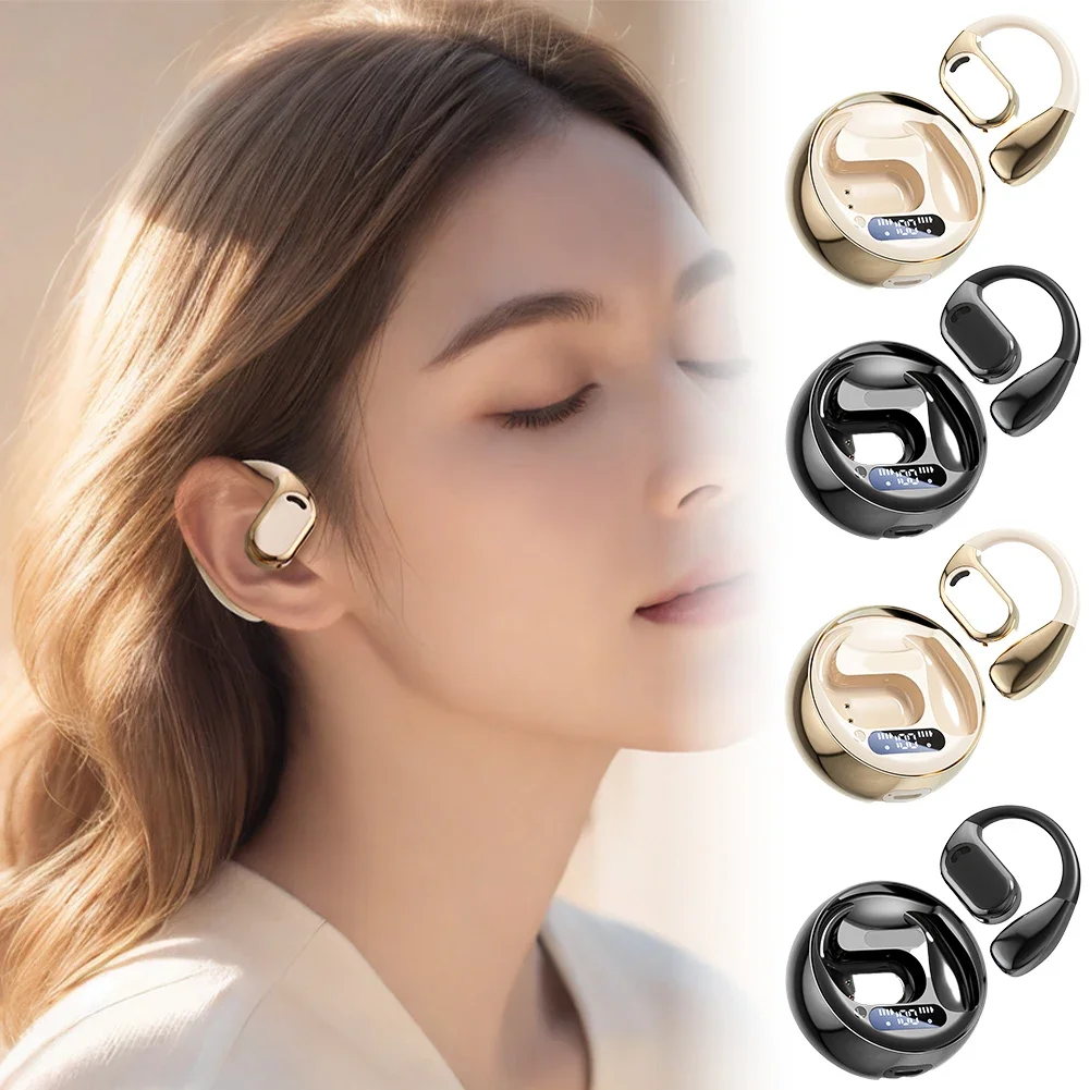 Intelligent Translation Headphones Bluetooth 5.4 Wireless Real-Time AI Translators Headset Hanging Ear Noise-cancelling Headset