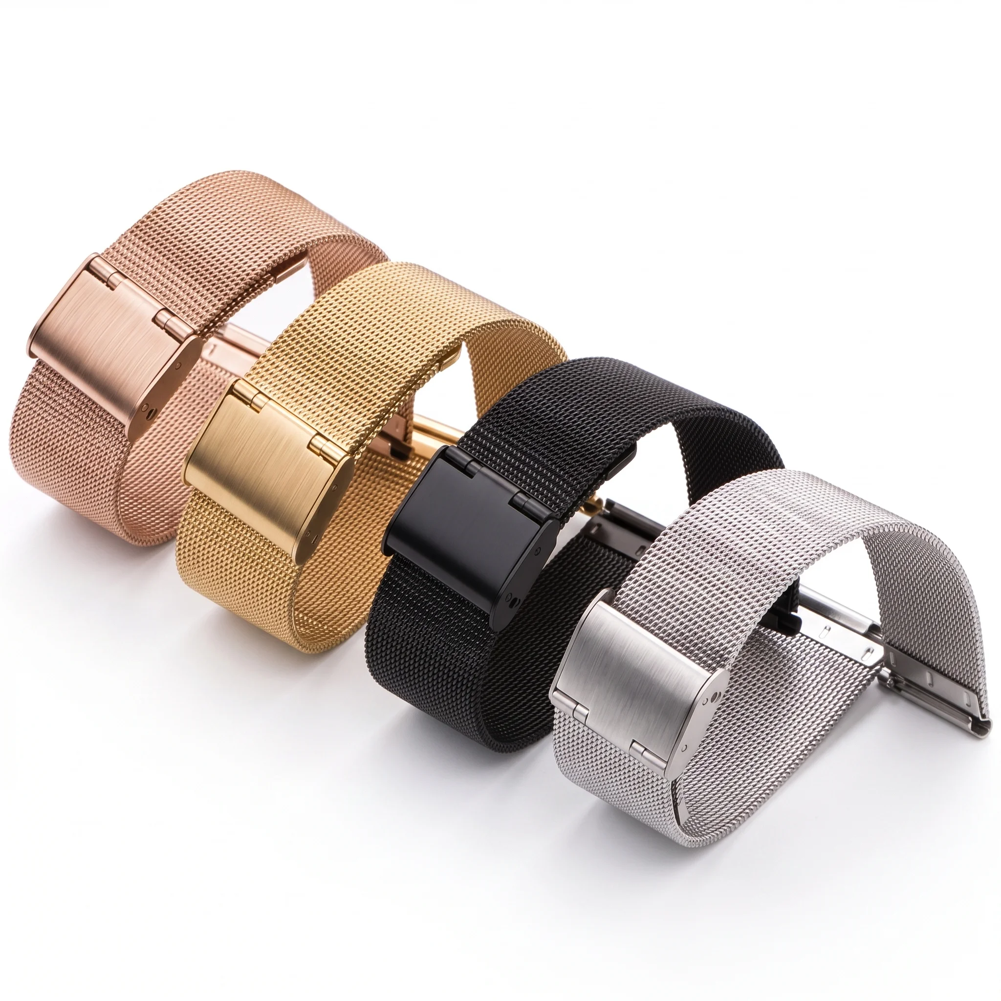 Universal Milanese Mesh Stainless Steel Breathable Watch Band Replacement Strap