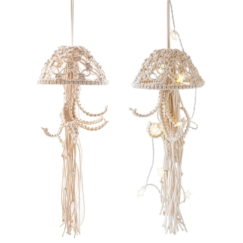 

Jellyfishs Hanging Decoration Woven Tapestry Simple Long Tassels Decors DXAF