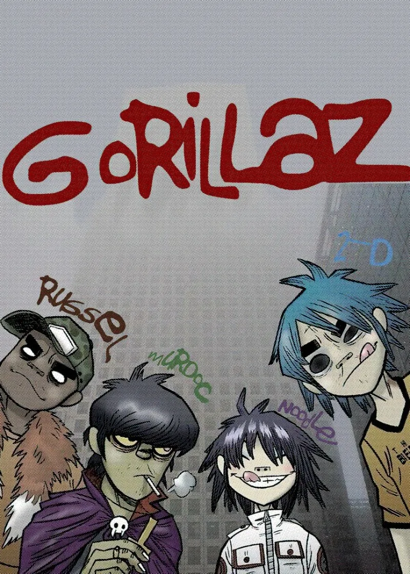 Gorillaz Hip-Hop Band Artistic Canvas Wall Art