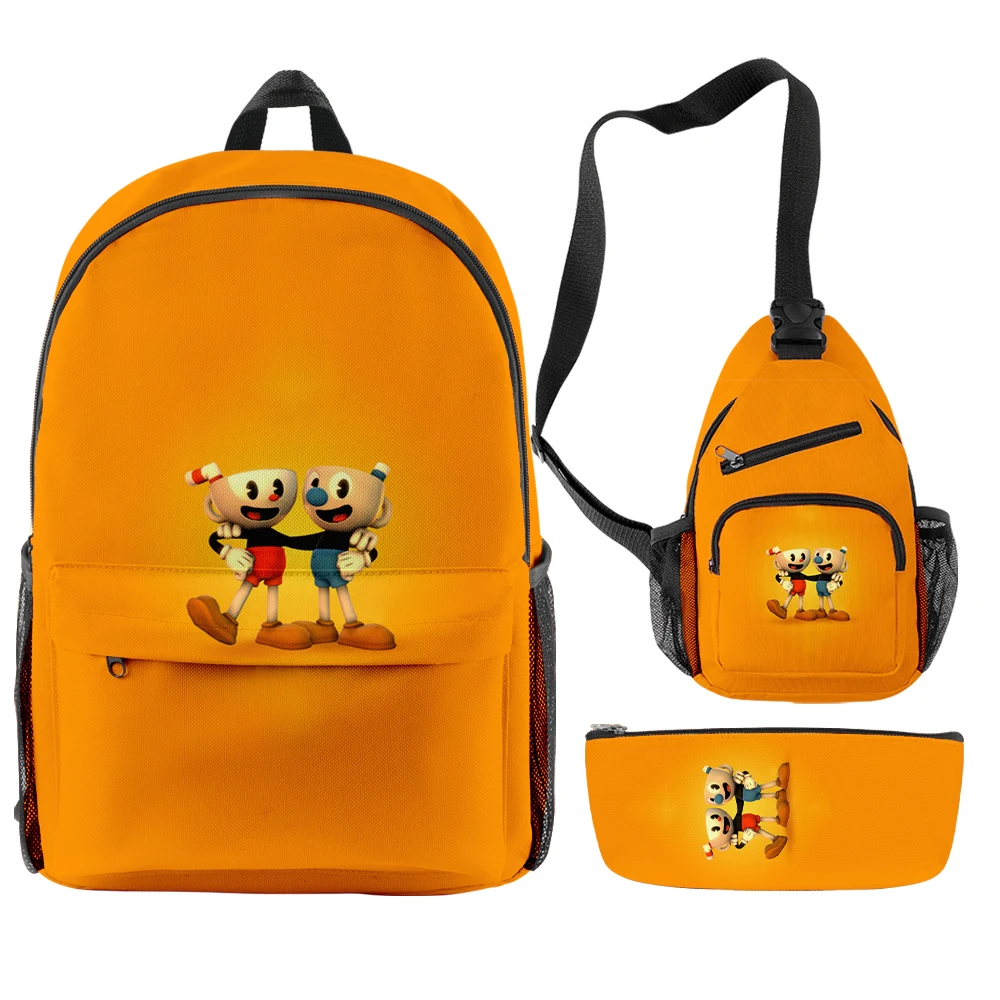 

3 шт./комплект, забавные школьные ранцы с 3D-принтом