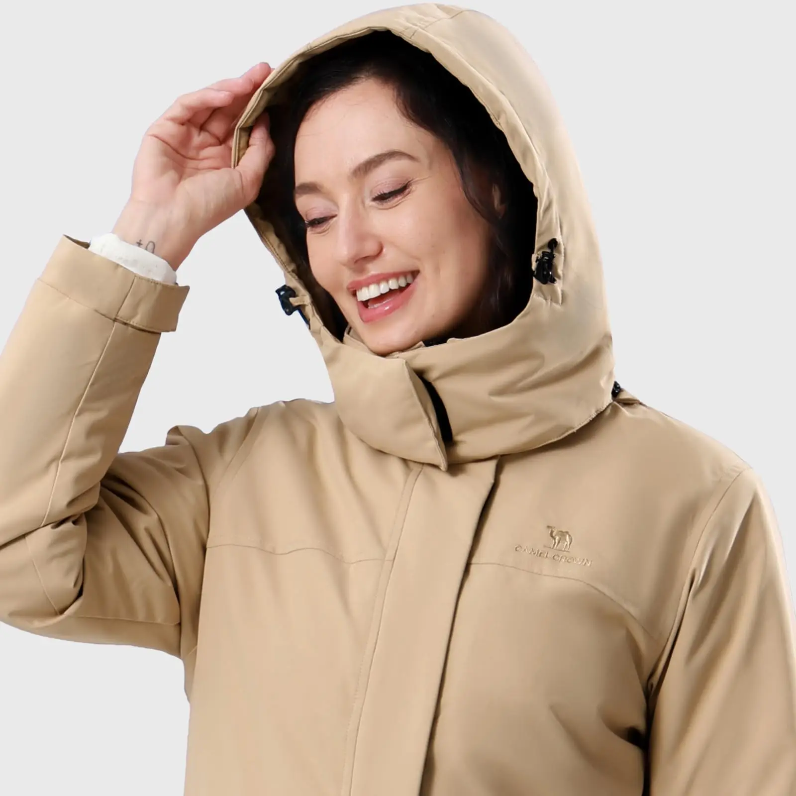 Women's Ski Jacket Winter Coat Hooded Windbreaker Mountaineering Snowboarding Jacket