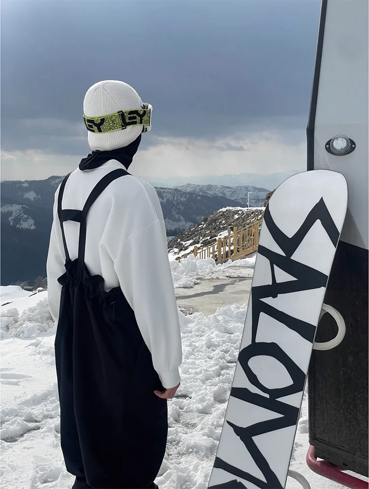 Unisex Waterproof Ski And Snowboarding Pants Suspenders 
