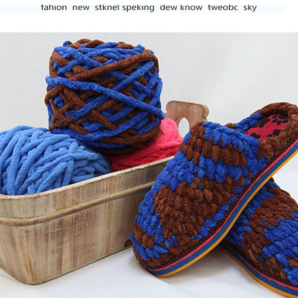 Rainbow Snow Velvet Yarn Knitting Thick Crochet Threads For DIY Knitted Vest Winter Shirt Glove Hand-knitting Craft By 40 Meters