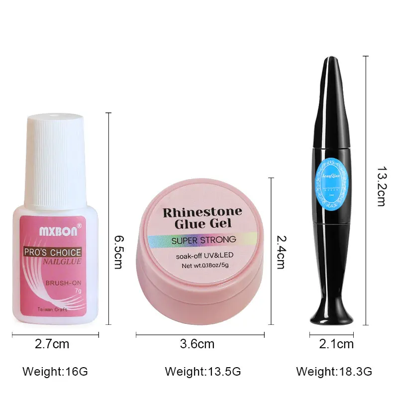 Arte Clavo Strong Glue Nail Art Gel Rhinestones Decorations No Wipe Jewelry For Rhinestone Crystal DIY Manicure Nail Art Tools 6