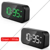 Digital Touch Alarm Clock 5 Inch Black Full Screen Fashion White /Green Display 100dB Extra Alarm Clock Home Decor for Bedroom 2