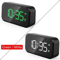 Digital Touch Alarm Clock 5 Inch Black Full Screen Fashion White /Green Display 100dB Extra Alarm Clock Home Decor for Bedroom 2