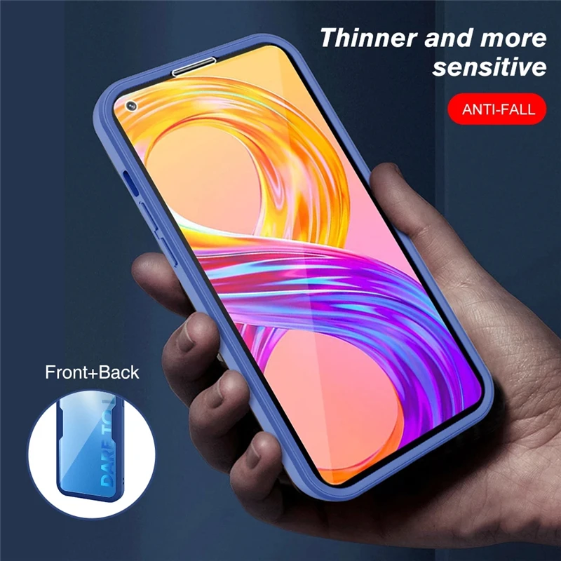 360 Doppel-Frontfolie Hartschale für OPPO Realme C21Y 9 9i 8 8i 7 6 Pro A54 A74 A94 A33 A55 A52 A72 Clear Cov_voghion.com