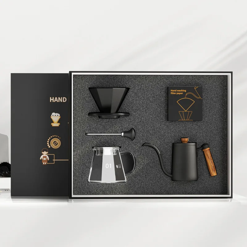 

Hand Brewed Coffee Set Gift Box Coffee Pot Gift Drip Filter Home Hand Brewed Coffee Birthday Promotion Gift Kettle Filter