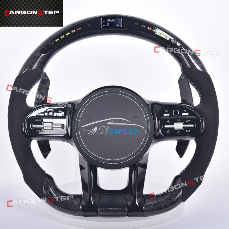 Per Mercedes Benz W205 Amg W212 W213 Cla Gle W447 W210 W208 W215 W203 Classe S Sl R230 Gl350 Glc Volante A Led In Fibra Di Carbonio