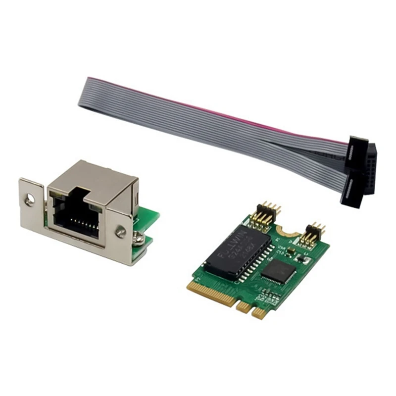 Mini Placa de Rede Pcie M.2 a Mais e para Rtl8111f Ethernet Gigabit Porta Única Rj45