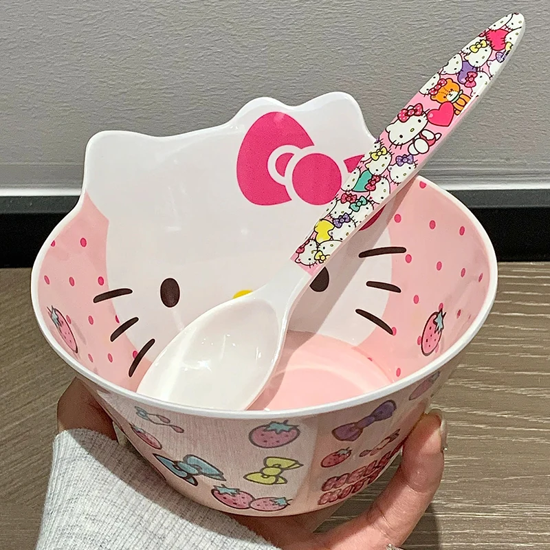 Kawaii Sanrio Hello Kitty Child Tableware Baby Food Bowl Anti-Fall 