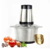 Food Chopper Stainless Steel 2L Electrical Food Processor Meat Grinder Blender Mixer Machine Kitchen Appliances,EU Plug Blender 3