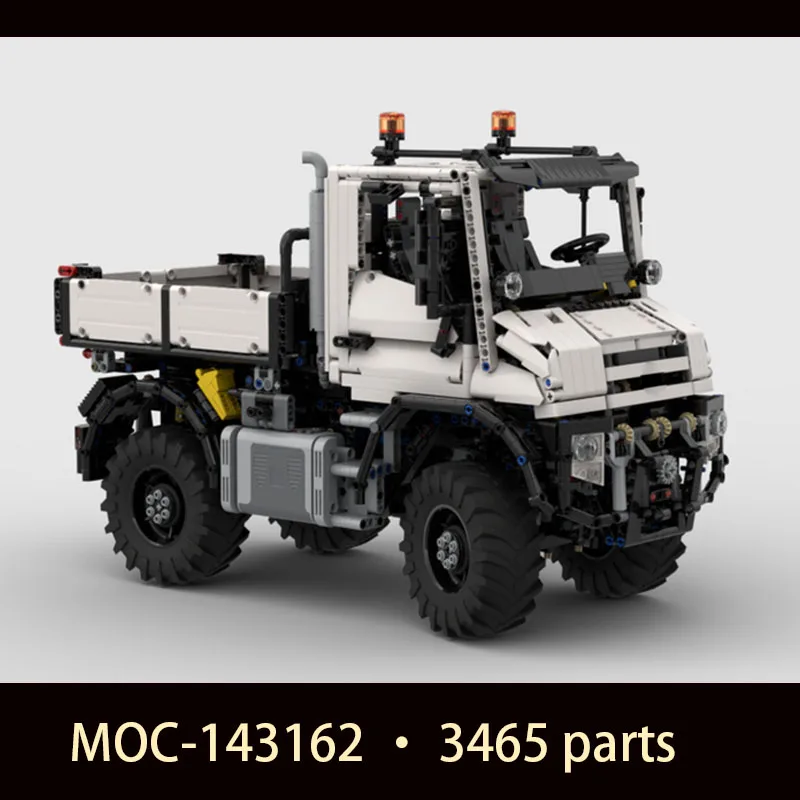 Unimog U535 Agrar MOC-143162 자동차 벽돌, 8110 하이테크 빌딩 블록과 호환 가능, 성인용 장난감, 소년 선물, 3465 부품