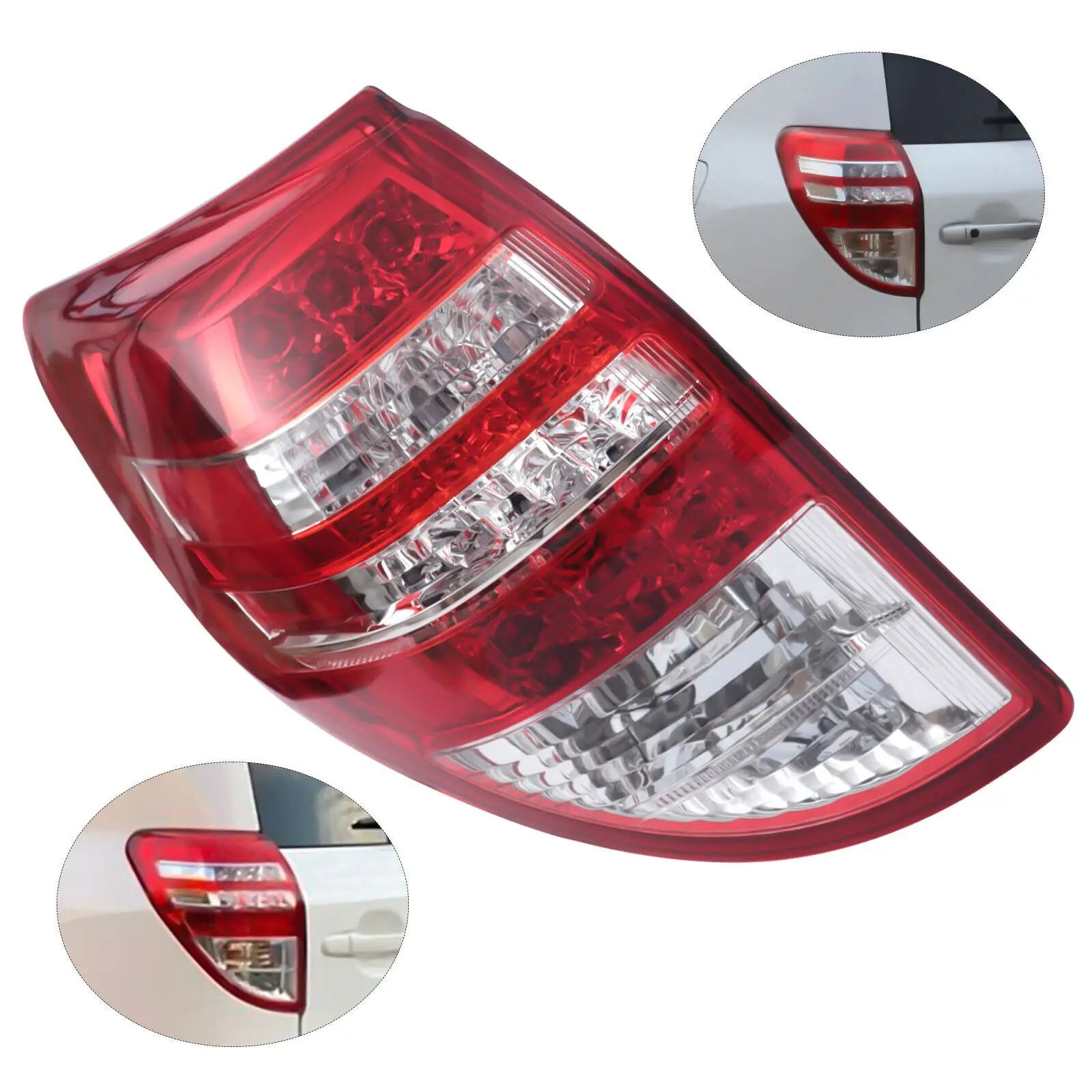 

Tail Light for Toyota RAV4 2009 2010 2011 2012 Halogen Left Side Clear &Red Lens Lamp