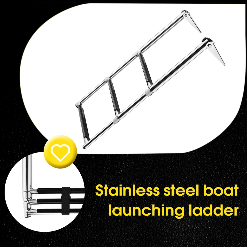 

Boat Ladder Telescoping Platform 3 Steps Ladders Boarding Accessories