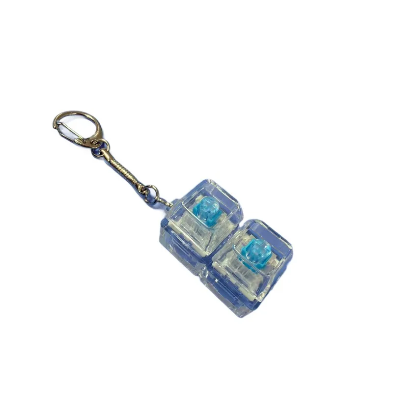 Keyboard Fidget Toys LED Crystal Keycap Keychain Stress Relief