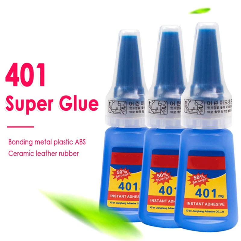 1PC Multifunctional 401 Mighty Instant Adhesive Glue 20g Super Strong Glue Suit For PVC Plastic Leather Ceramic Wood Products