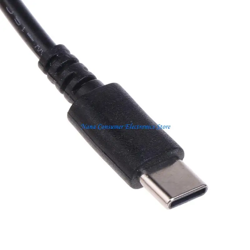 Universal Type C to Barrel Power Cord with PD Trigger (Adjustable Voltage: 5V-20V)