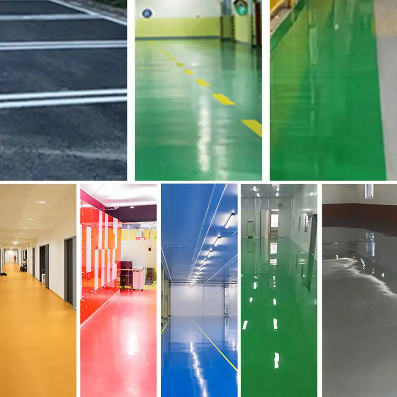 Quick-Dry Anti-Slip Water-Based Floor Paint Golden Wire Square Wear-resistant Household Epoxy floor paint