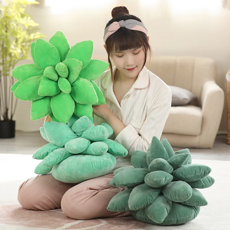 

Creative Succulent Pillow Decoration for Garden Green Lovers Cute Succulent Sleep Seat Cushion Home Decoration Throw Pillows