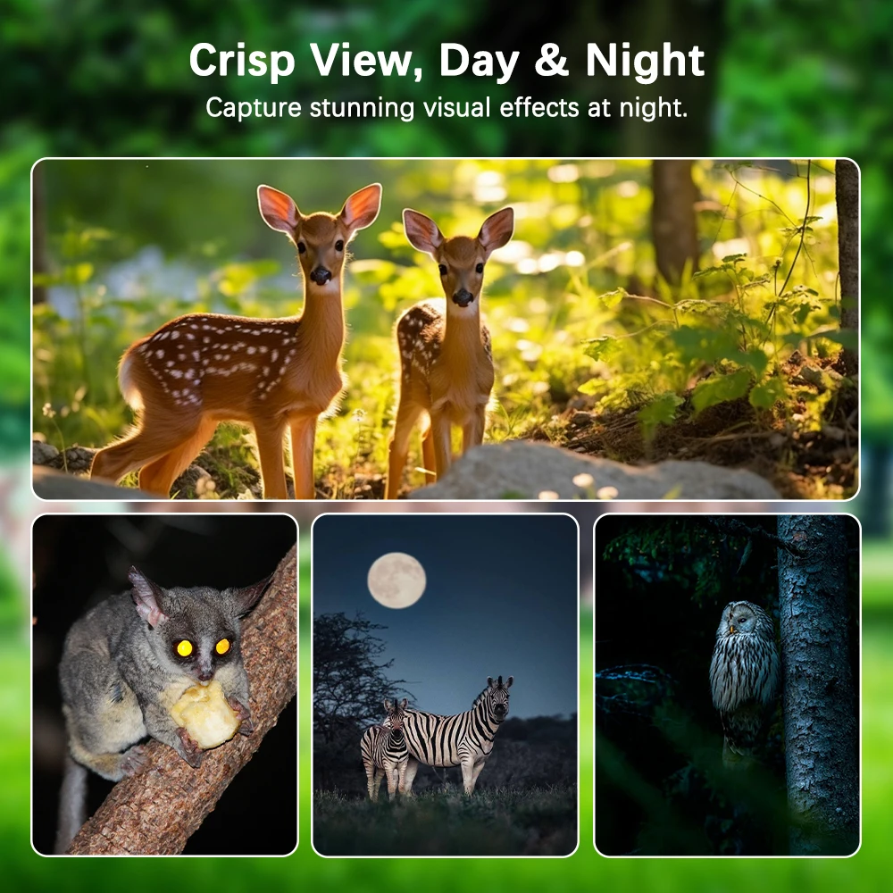 SZSINOCAM US 4G Cellular 3MP 2K Battery Solar PIR Motion Activated Wildlife Hunting Trail Camera IP66 Outdoor Night Vision 3