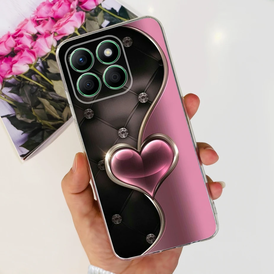 Luxury Painted Clear Silicone Phone Case, Soft Protective Cover, Enhanced Design