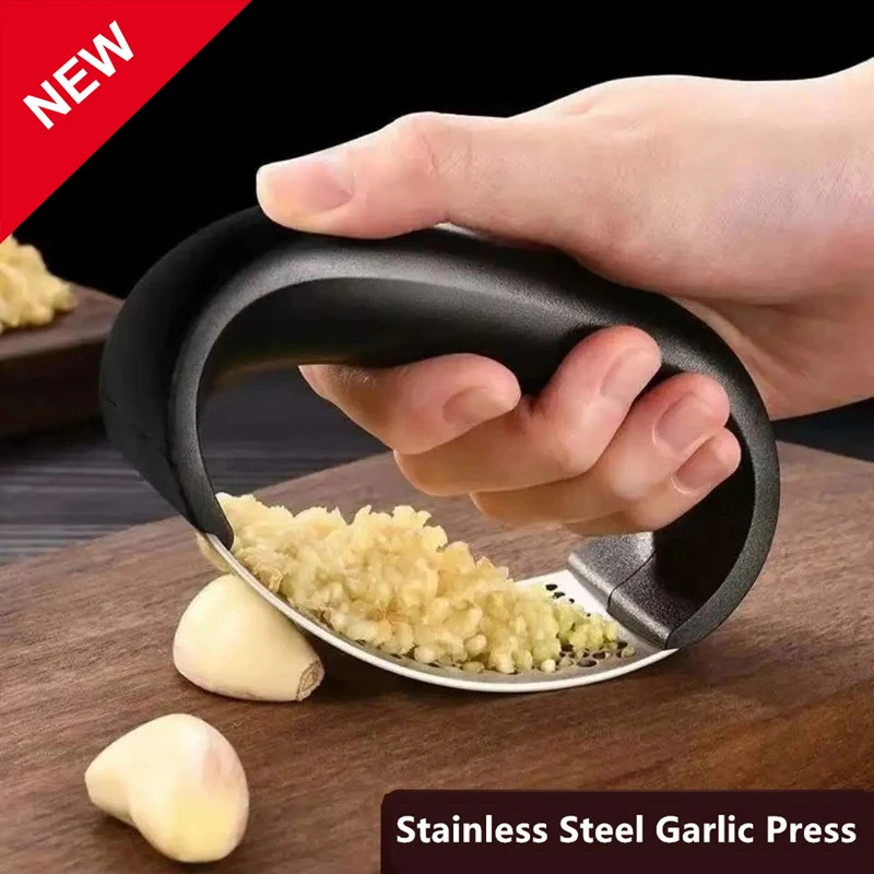 

Stainless Steel Garlic Press Kitchen Garlic Press Manual Garlic Masher Kitchen Accessories Vegetable Home Gadget Accessories