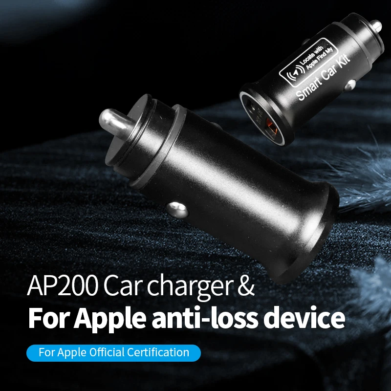 AP200 20W Universal Mini OBD GPS Locator Tracker Cigarette Lighter USB Type-C Adapter Hidden Find My Apple Official App gps tracker car tracker