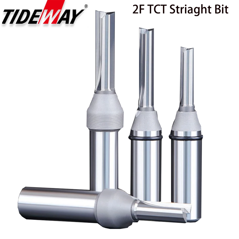 Priel 2 Flöten 1/2 Schaft TCT Gerade Router Bits Hartmetall Fräsen Cutter Holz Schneiden Holz Gravur CNC Werkzeug Ende Mühle