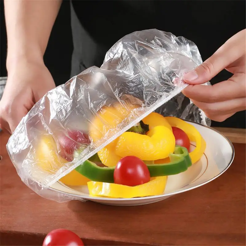 Food Cover Fresh Keeping Bags Plastic Food Storage Bags Plastic Wrap Plastic Food Cover Food Storage Bags Disposable Food Cover Food Storage Lids Plastic Packaging Bags 100pcs Disposable Food Cover Plastic Elastic Food Storage Bags Fresh-keeping Kitchen Grade Fruits Bowls Caps Dustproof Wrap