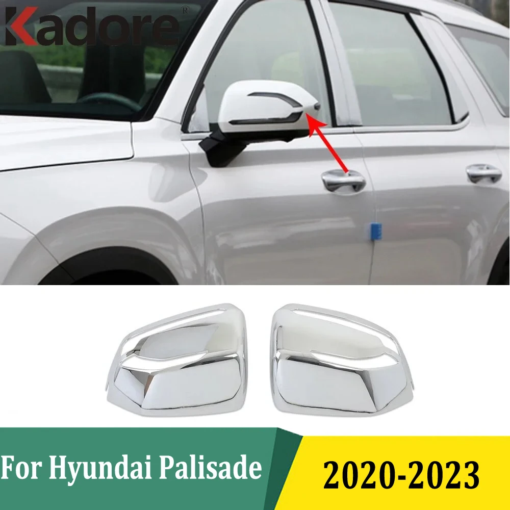 Rearview-Mirrors-Cover-For-Hyundai-Palisade-2020-2021-2022-2023-Chrome ...