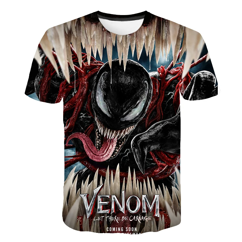 Tanio Cartoon Venom Graphic T-Shirt chłopcy i dziewczęta drukowanie 3D sklep