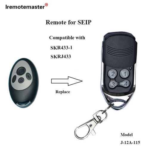 교체 SEIP SKR J433 433-1 433-3 차고 문 원격 제어 게이트 오프너 SKRJ433 SKR433-1 SKR433-3 433MHz 롤링 코드 2