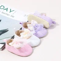 Spring Autumn New Newborn Girl Infant Flat Shoes Fashion Sweet Princess Soft Sole Toddler Shoes Mesh Lace Bow Baby First Walkers 2