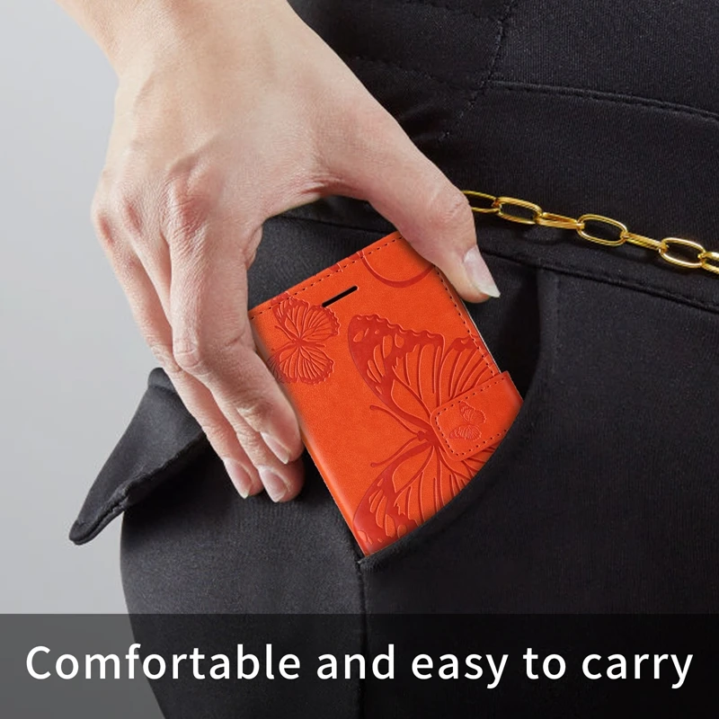 Elegante custodia a portafoglio con farfalla goffrata per OPPO A52 A53S A54S A54 A55 A72 A74 A93 A94 A95 Reno 4 lite 5 6 7 PU Leather Fli_voghion.com