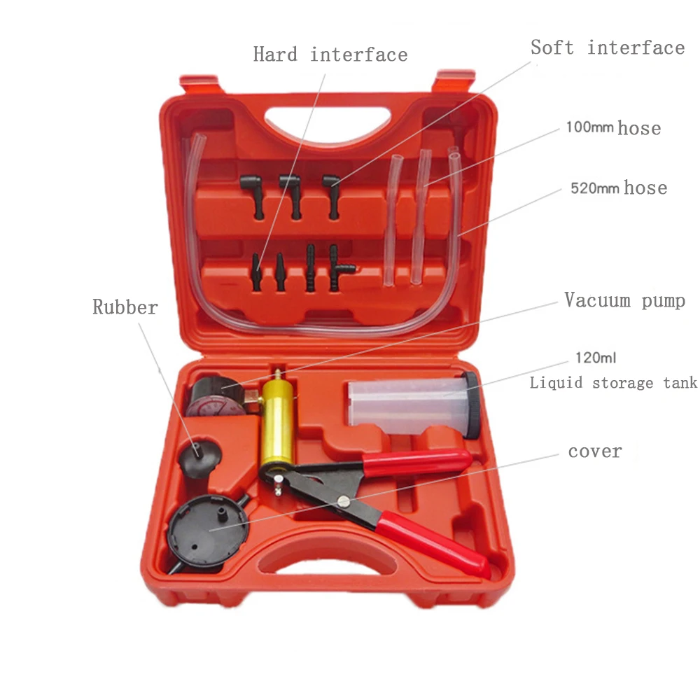 

Auto Car Manual Vacuum Pressure Pump Brake Bleeding Portable Repair for Vacuum Power Brake Systems Brake fluid replacement tool