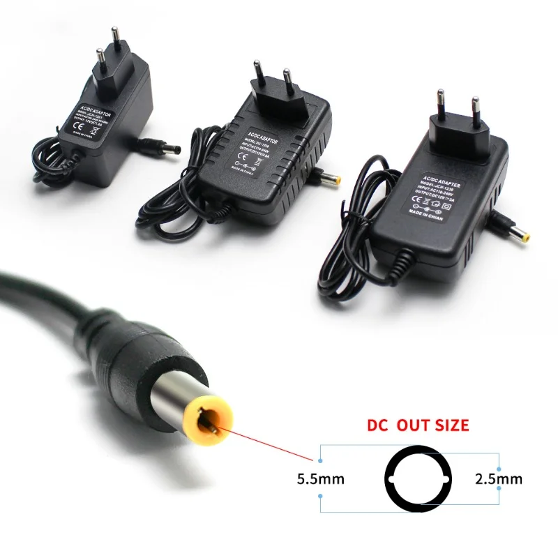 universal ac adaptador 12v 2a carregador adaptador 03