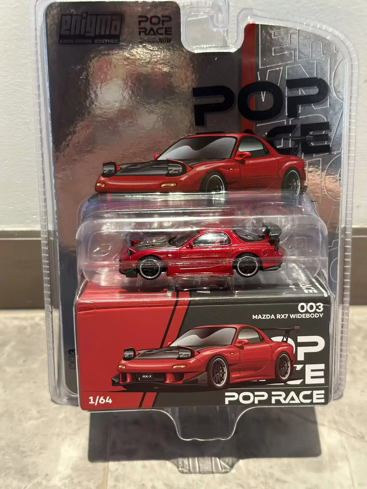 POP RACE　MAZDA　RX-7 Pre order) POPRACE 1/64 Mazda RX7 Re-Anemiya Widebody – Blue