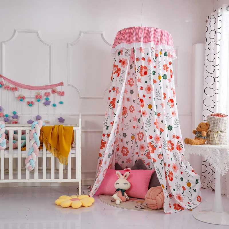 

Mosquito Net Curtain Pastoral Princess Girl Shade Windproof Dustproof Tent Bed Integrated Installation Free Ceiling Curtain