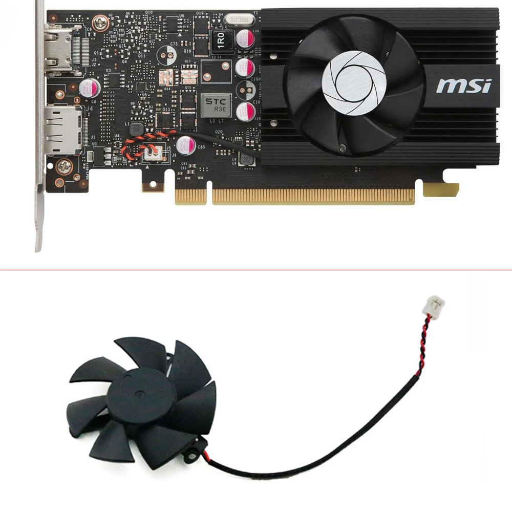 Ventola Di Raffreddamento 48Mm 2Pin Ha5010M12F-Z Gt1030 Ventola Gpu Per Msi Zotac Msi Gigabyte Geforce Gt 1030 2Gb Lp Ocv1 Ventole Scheda Grafica