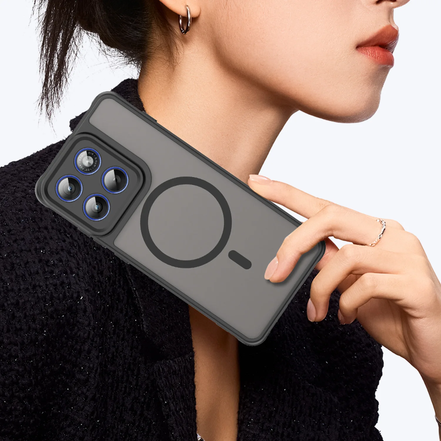 Magnetic Skin Feel Wireless Charger Case Cover
